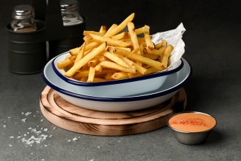 French fries and sauce